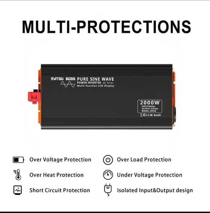 Продам инвертор Datouboss EU PSW-2000W 12-220 В