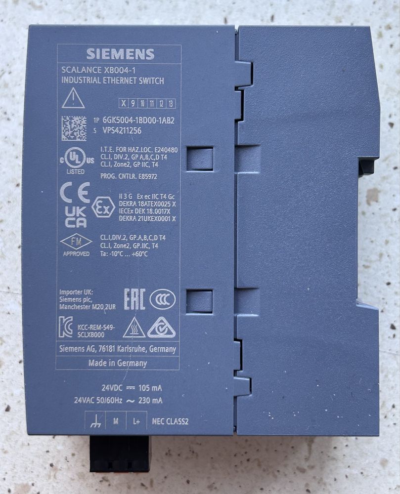 Switch router światłowód Siemens scalance zasilacz bezpiecznik
