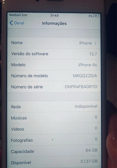 Iphone 6 S dourado