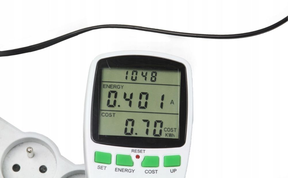 WATOMIERZ Miernik Energii Licznik Zegar LCD Pomiar Prądu