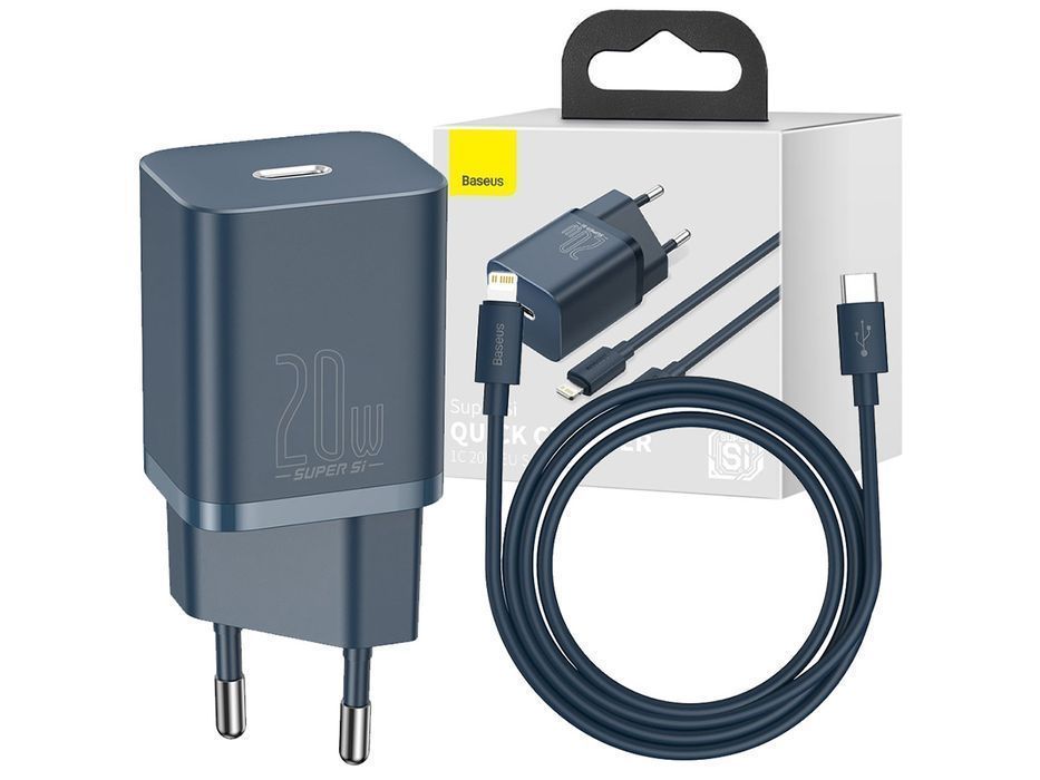 Ładowarka sieciowa Baseus PD 20W + kabel USB-C Type C do Lightning