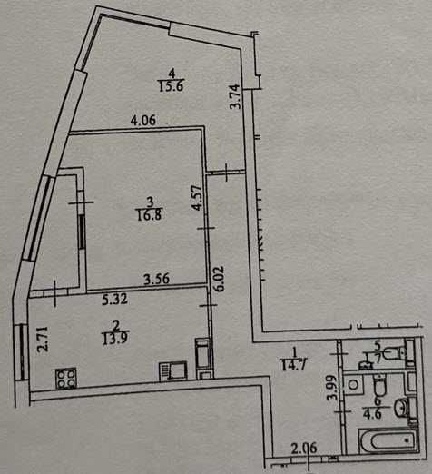 Продаж двокімнатної, ЖК Срібна Вежа, Білоруська 36-а