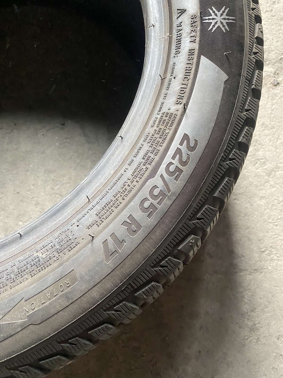 225.55.17 Michelin 4шт зима БУ склад шины резина из Европы 55 R17 225