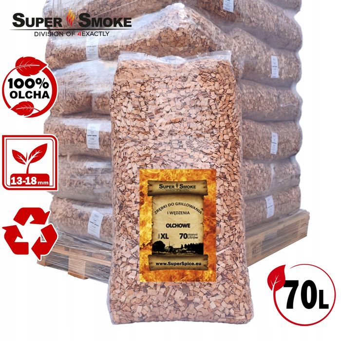 Zrębki Wędzarnicze Super Smoke OLCHA KL-13 (12-18mm) Extra Large 70L