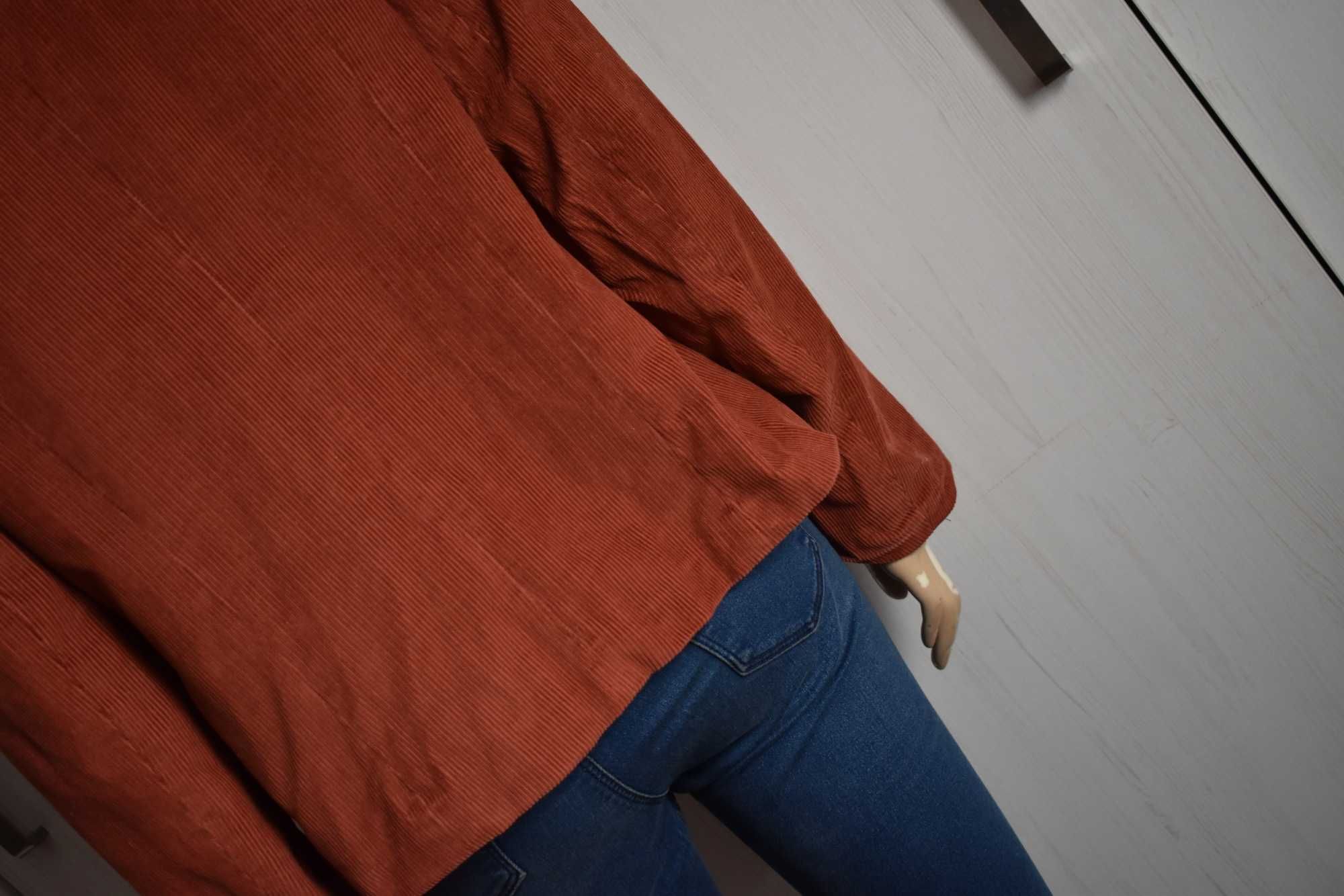 Marynarka 40 L żakiet blazer sztruksowa elegancka biurowa slim bawełna