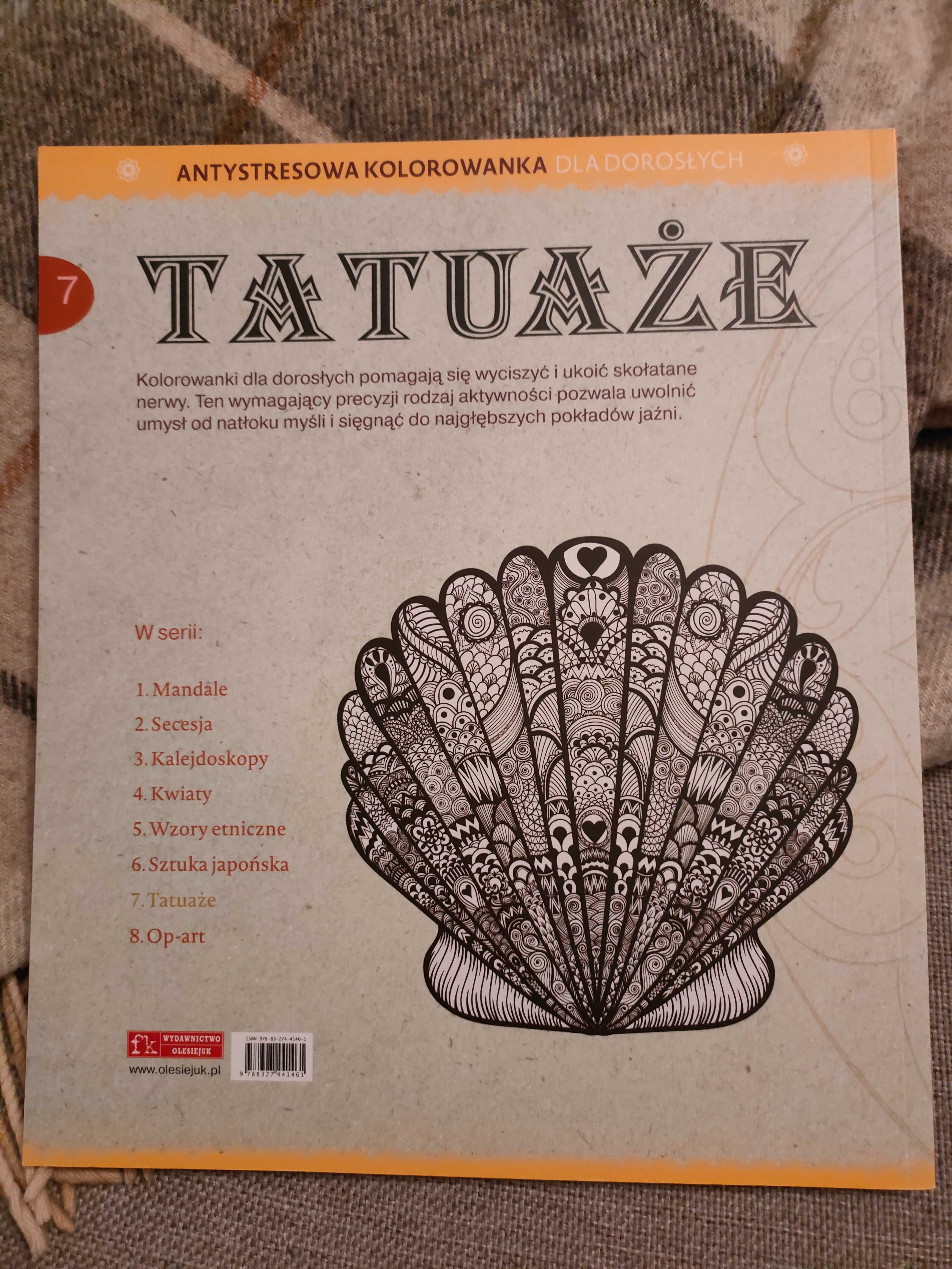 Antystresowa kolorowanka. Część 7. Tatuaże