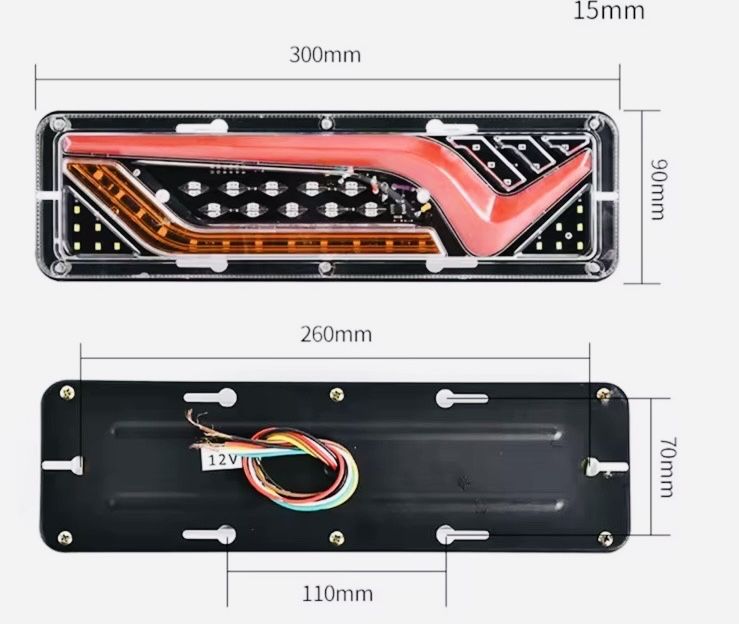 Задний фонарь стоп поворотник габарит led светодиодный для вантажівок