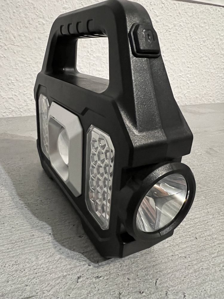 Ліхтар-прожектор на сонячній батереі з повербанком USB LED Flashlinght
