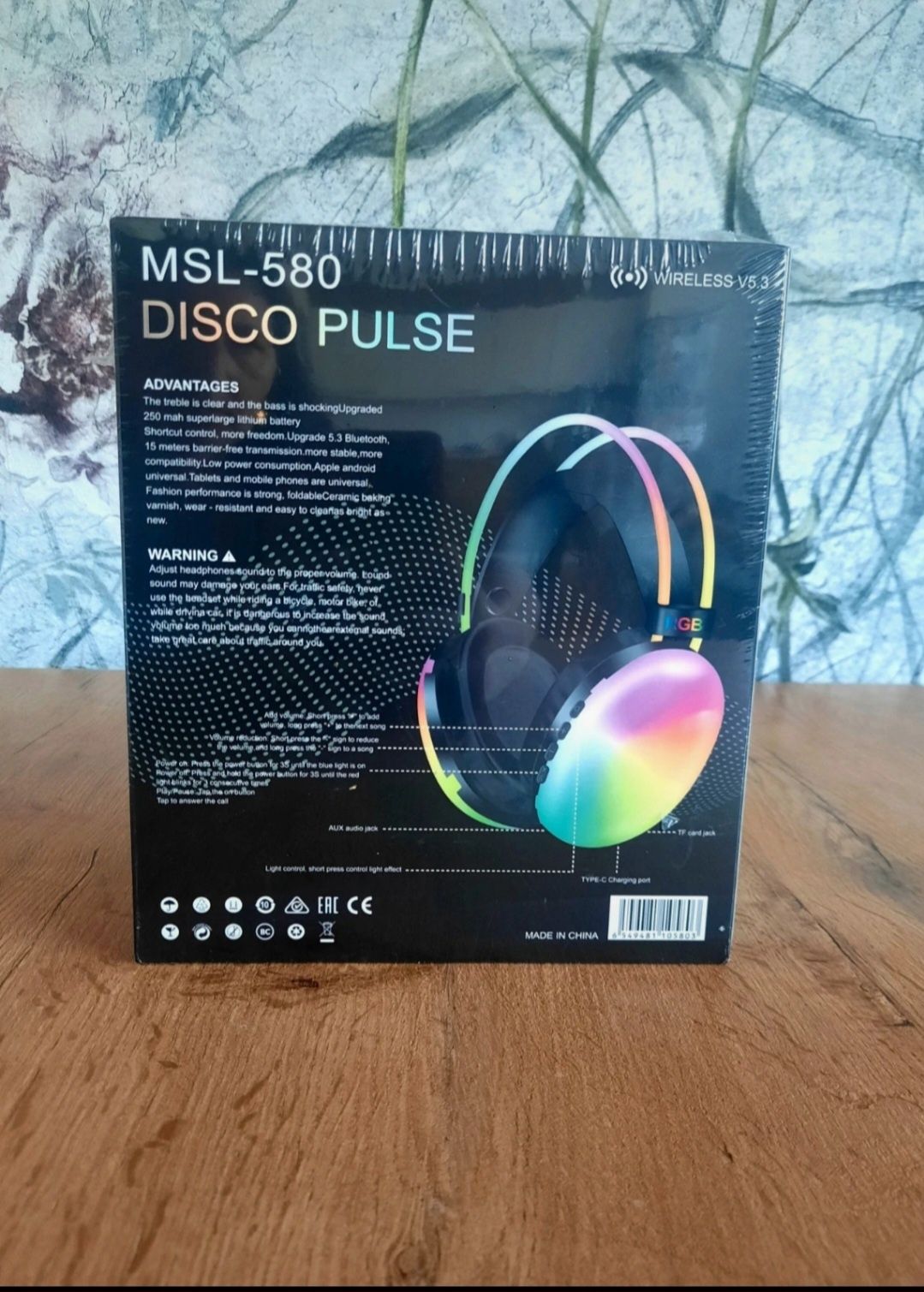 Słuchawki bezprzewodowe Bluetooth Disco pulse MSL-580
