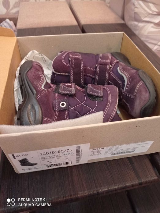 Ботинки зимние Ecco, сапожки для девочки.