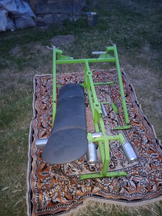 Домашній тренажер 3-в-1: лавка для жиму, бруси, прес, регулювання