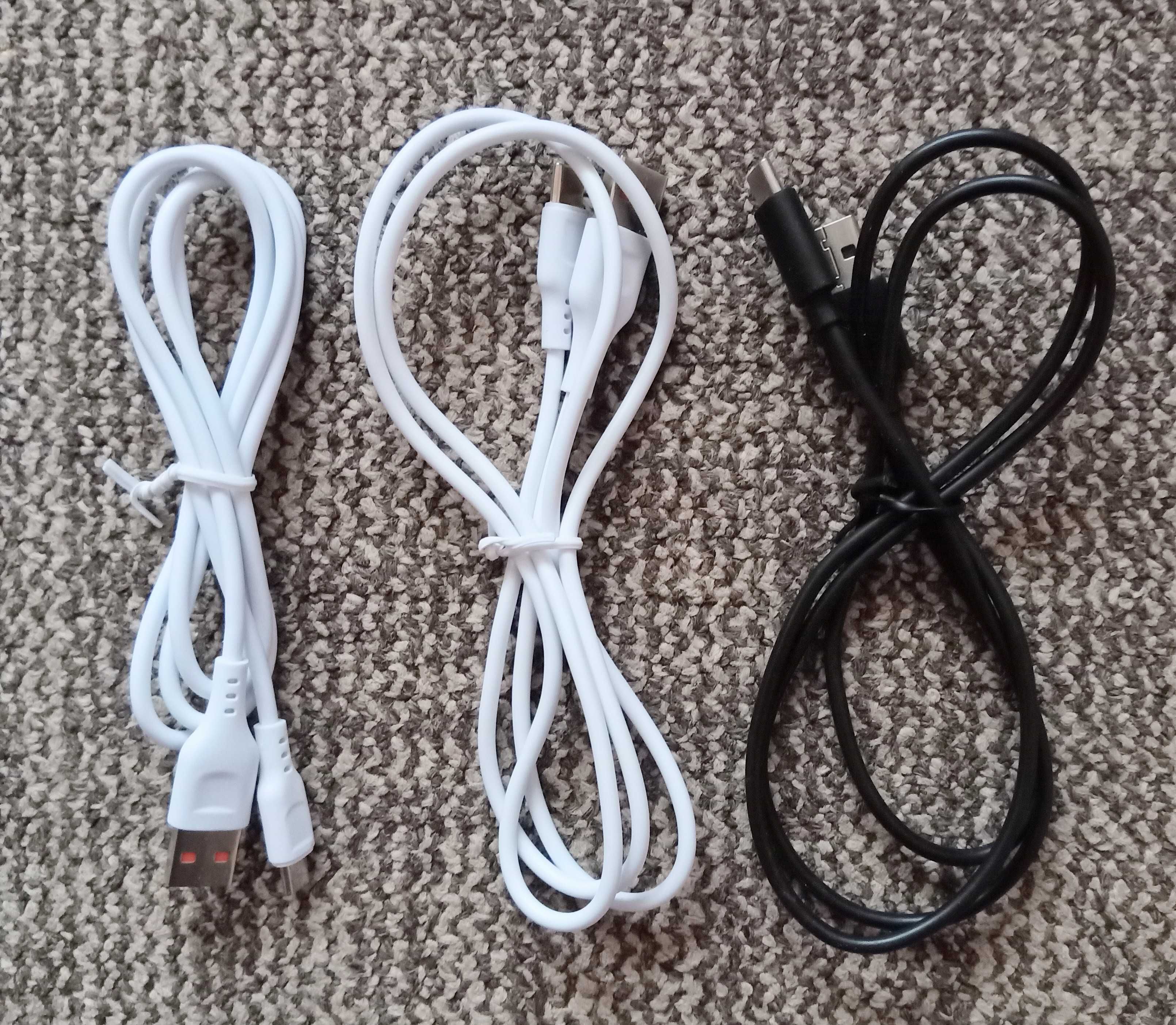 Кабель USB - microUSB, USB - Type C. Чорний і білий.