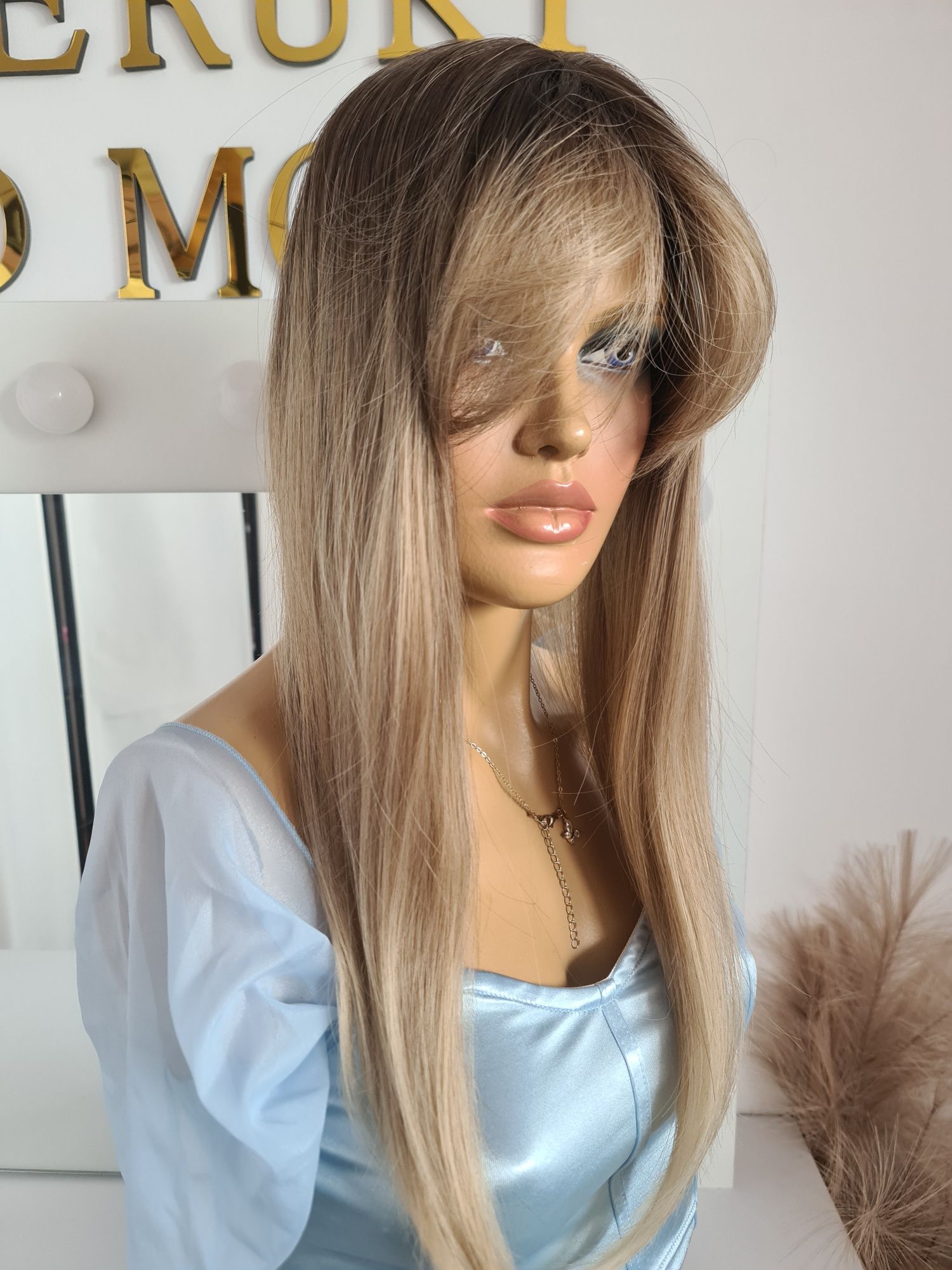 Topper włos syntetyczny naturalny blond
