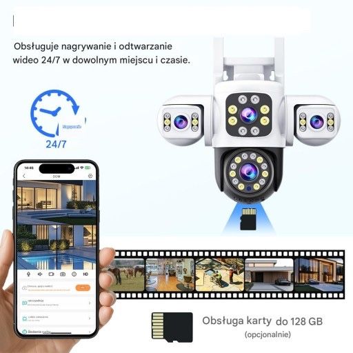 Kamera IP obrotowa 12MP WIFI 3 OBIEKTYWY