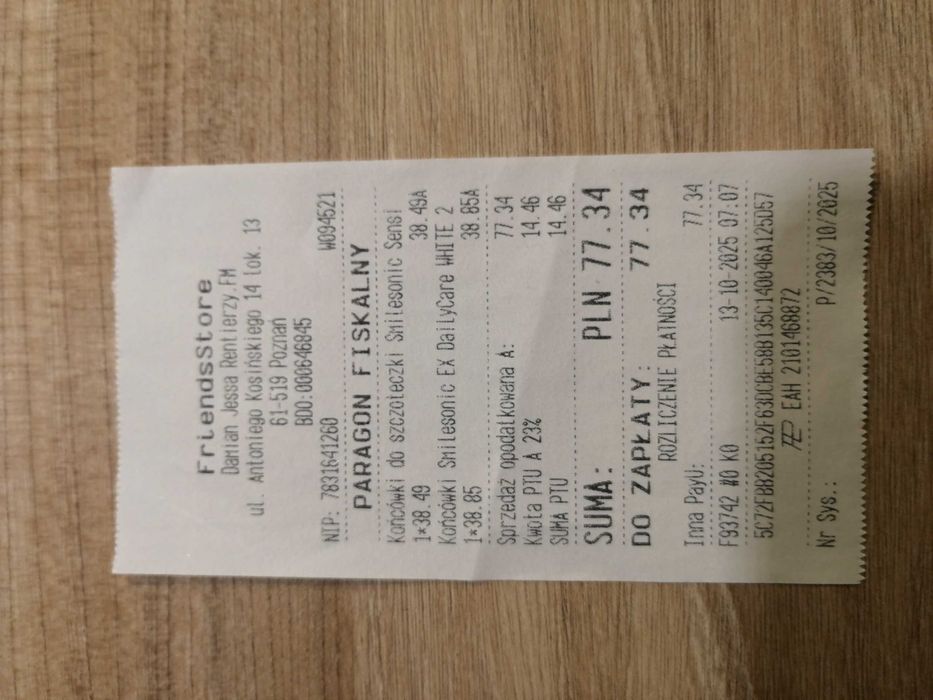 Oryginalne końcówki do Smilesonic White szczoteczki sonicznej