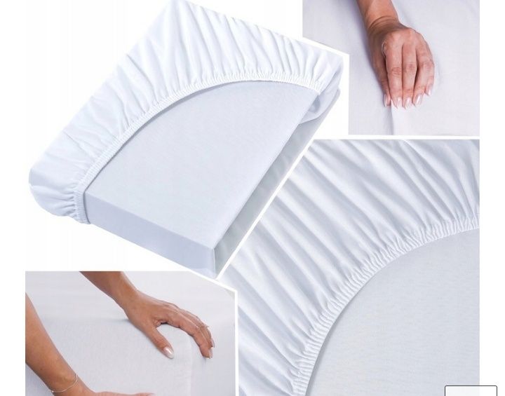 Prześcieradło z gumką białe 90 x 200 x 30cm Todocama