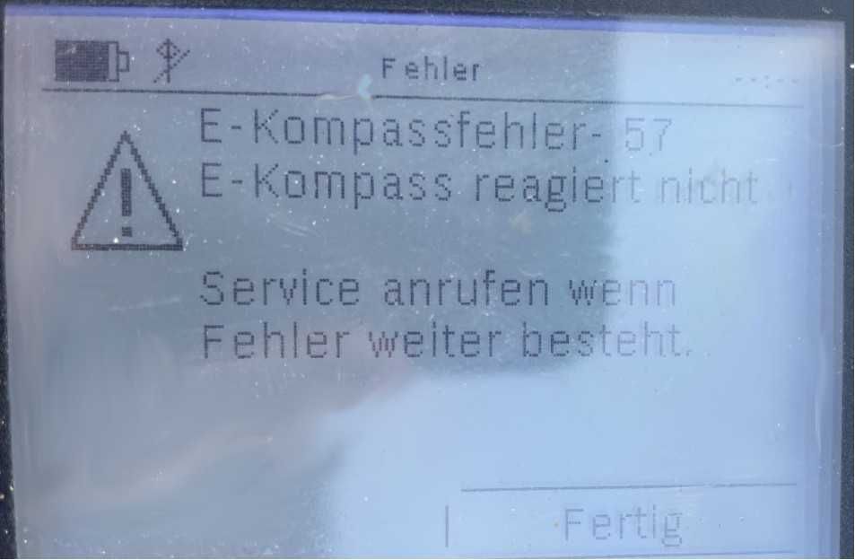 BOSCH Indego e-kompass e-compass e57 błąd error
