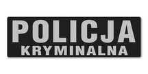 Emblemat POLICJA KRYMINALNA odblaskowy na rzepie 31 x 10 cm