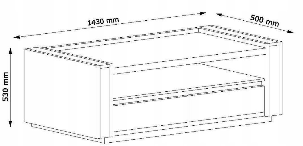 Linn Nowa Szafka pod telewizor (144x50x50, połysk,oświetlenie led)