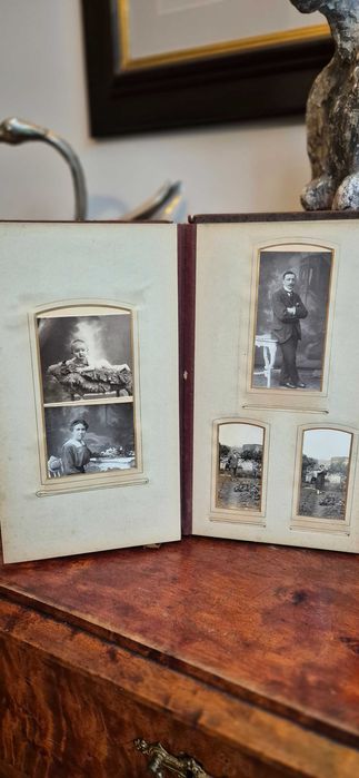 Antyk zabytek kolekcjonerski album fotografie XIX secesja Art Nouveau