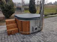 HOT Jacuzzi Bania Balia Ogrodowa KWADRATOWA GAZOWA ELEKTRYCZNA, drewno