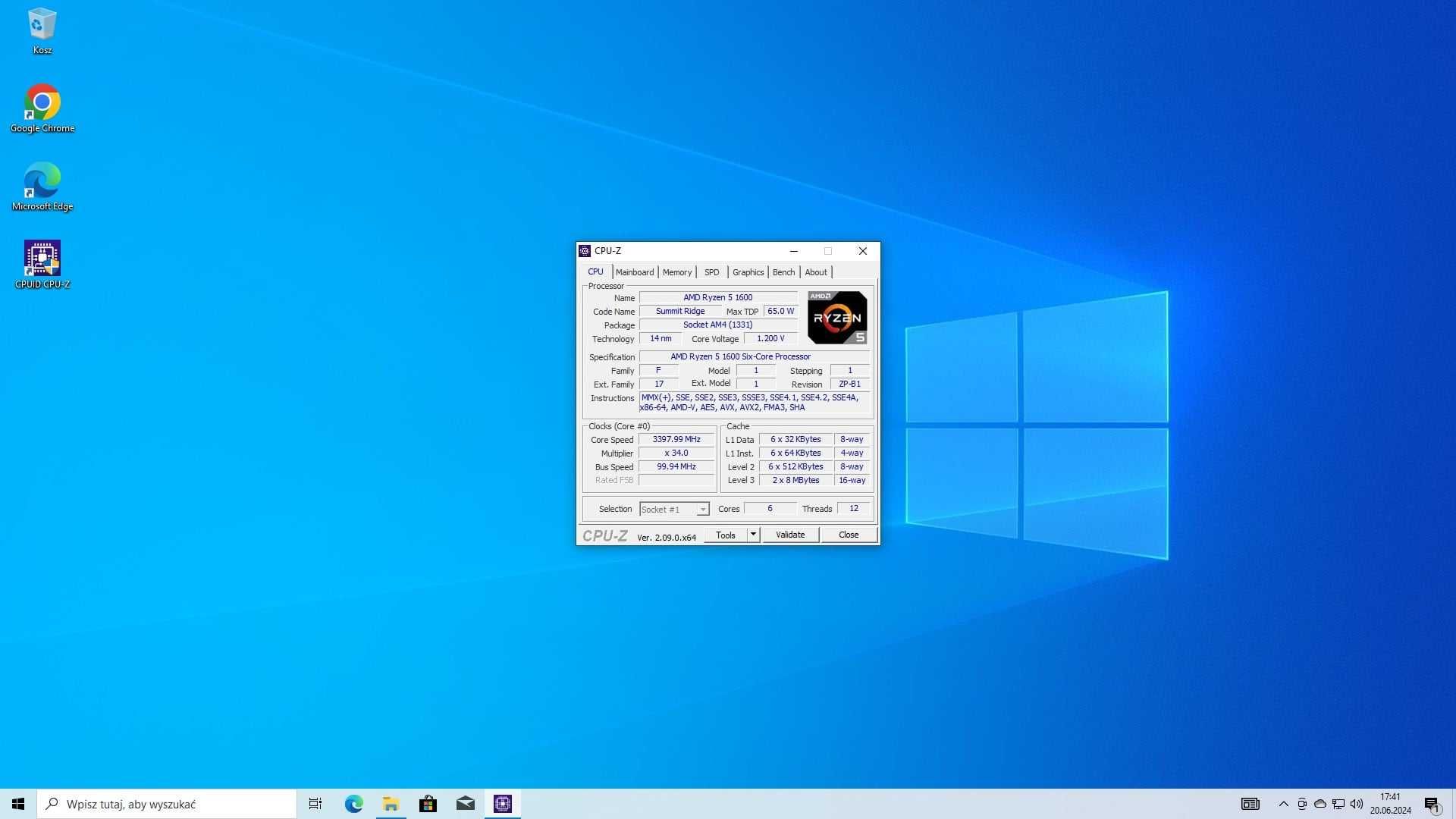 Komputer stacjonarny Amd Ryzen 5 1600 GTX 1060