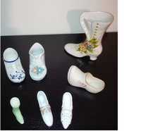 Botas e sapatos em porcelana