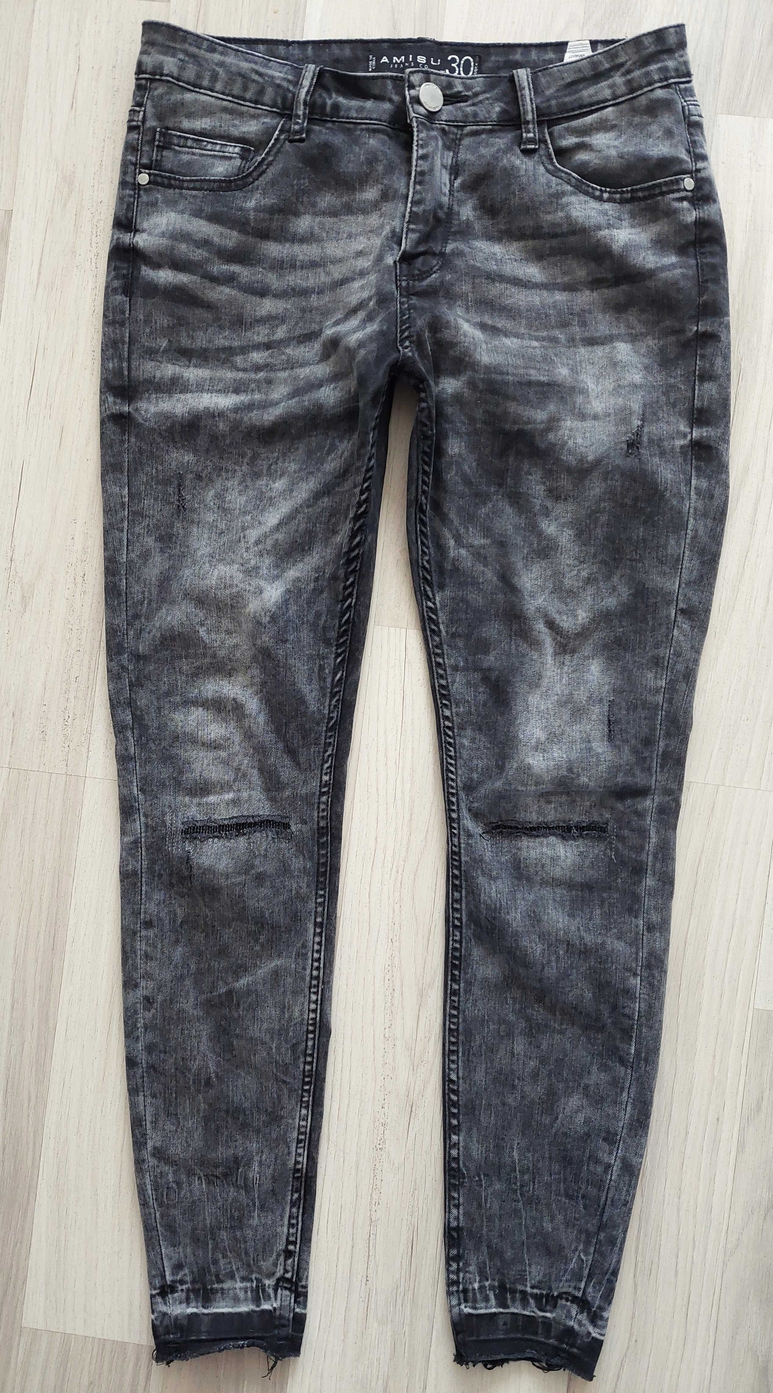 M / L spodnie przetarcia jeans amisu
