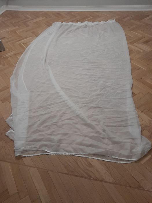Firana woal na taśmie z lamówką 260 cm