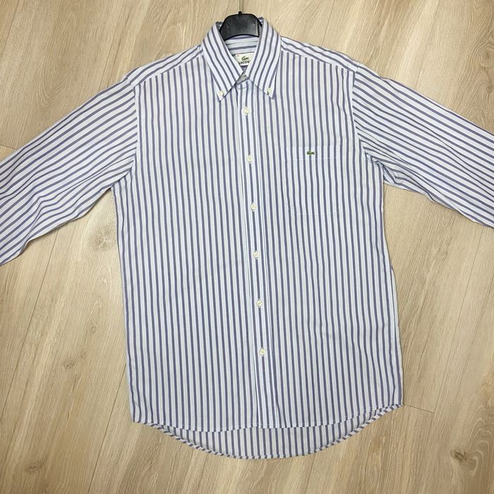 Lacoste koszula męska M 38 bawełna w paski