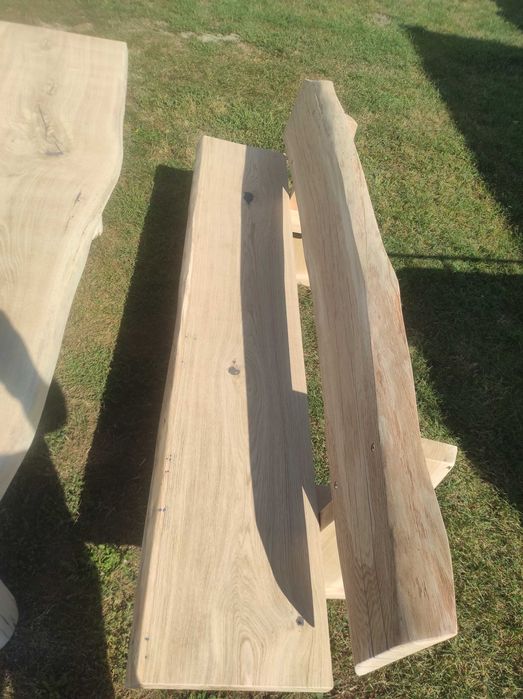 Zestaw dębowy ogrodowy, stół, meble ogrodowe