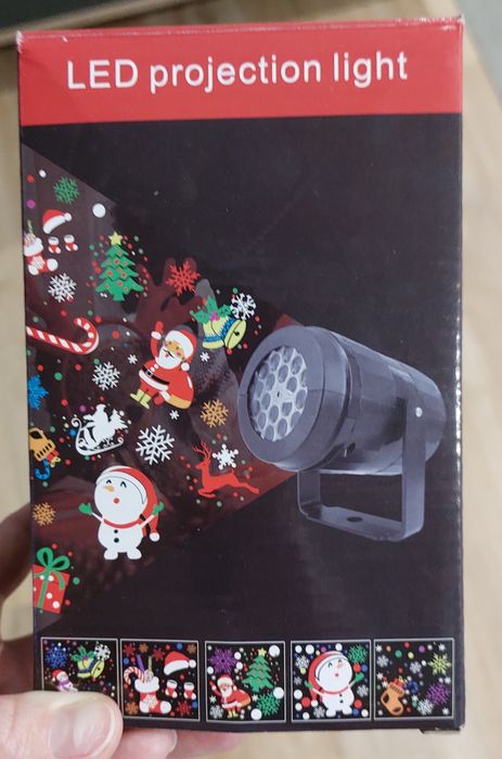 Lampka projektor świąteczny