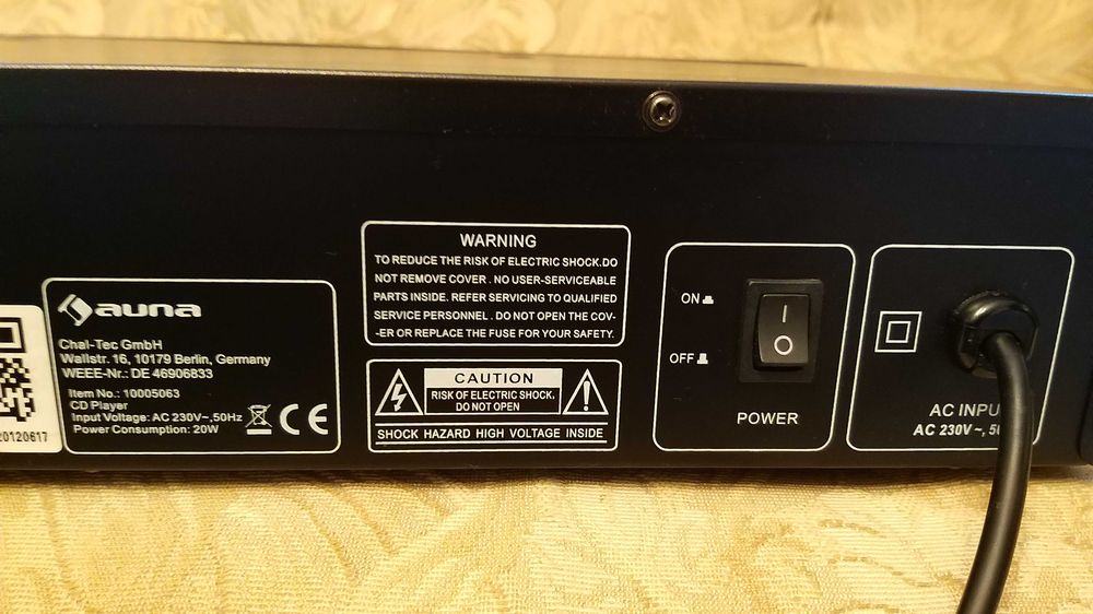 leitor CDs Auna AV2-CD509 Com USB Leitor de CD Hi-Fi