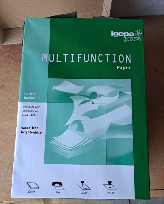 Papier ksero A3 Igepa plus Multifunction Paper 80 g/m²