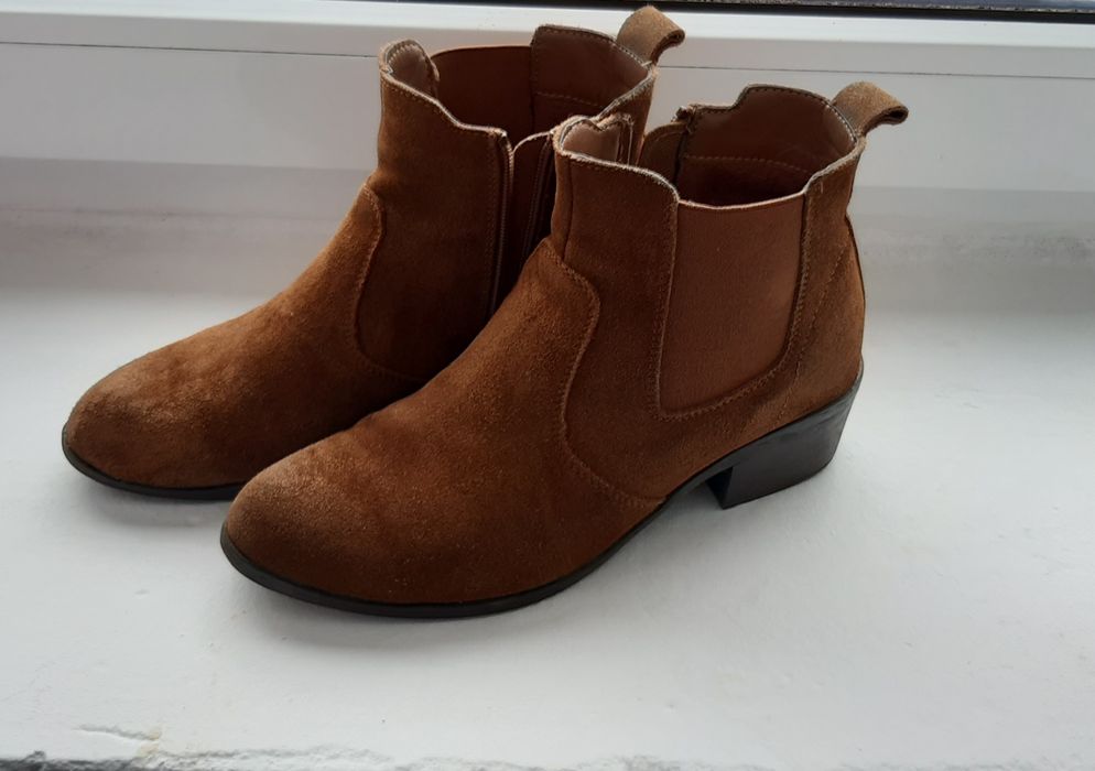 Buty sztyblety r.39 botki skóra naturalna