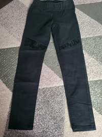 Czarne jeansy rurki 140 dziewczynka