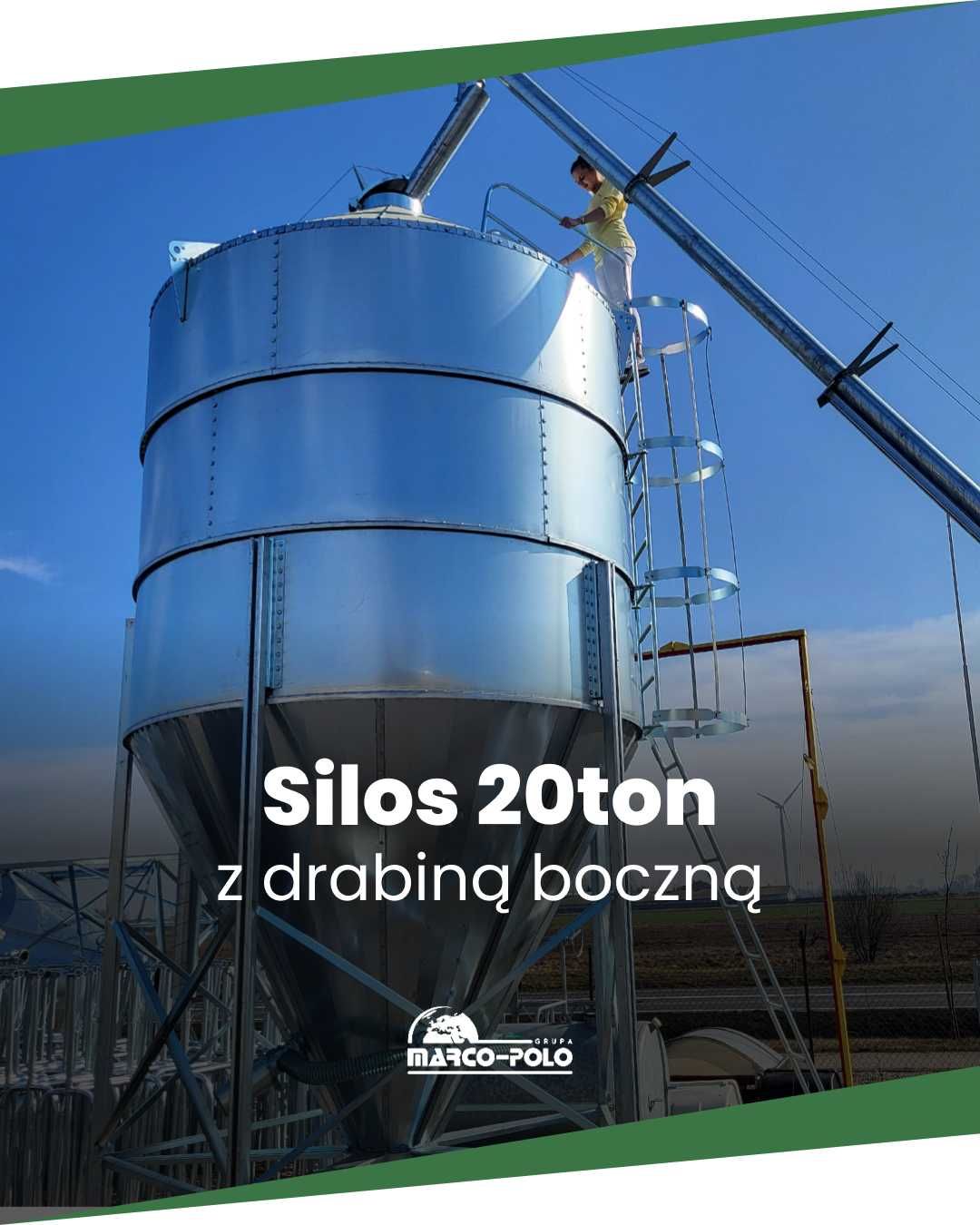 Silos silosy 20 ton 25t 30t 38t zbiornik na zboże Marco-Polo DOSTĘPNE