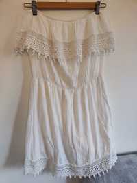 Sukienka hiszpanka biała L/XL