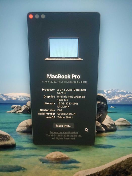 MacBook Pro 13' 2020 A2251 i5 10th/16Gb RAM/500GB SSD 74 цикла Retina