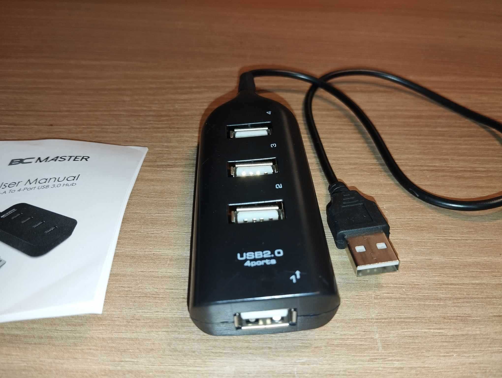 HUB USB - 4 w 1 - Czarny