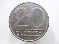 Monety PRL. Moneta 20 złotych 1986/1989/1990 r