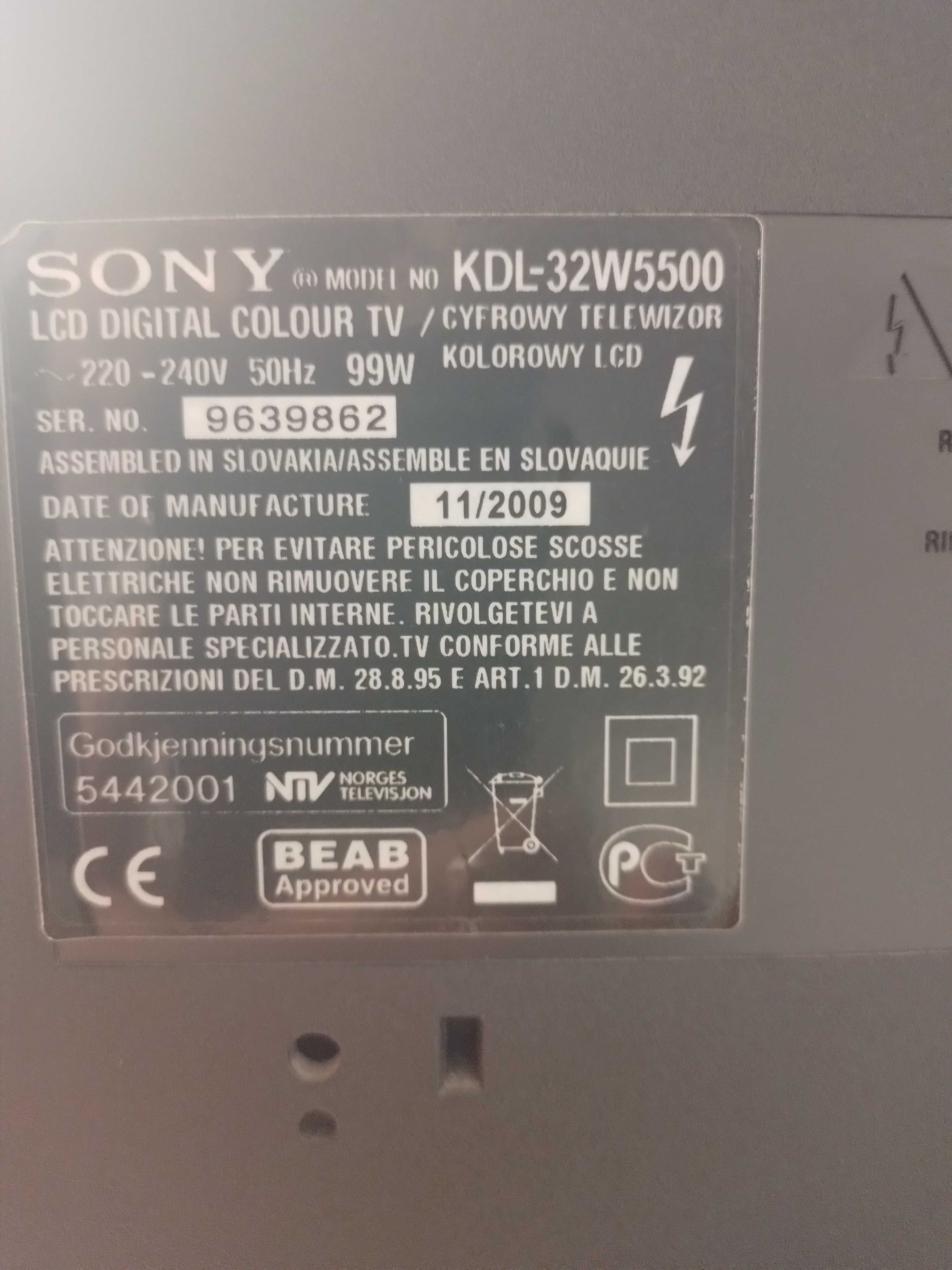 Telewizor Sony Bravia KDL-32W5500