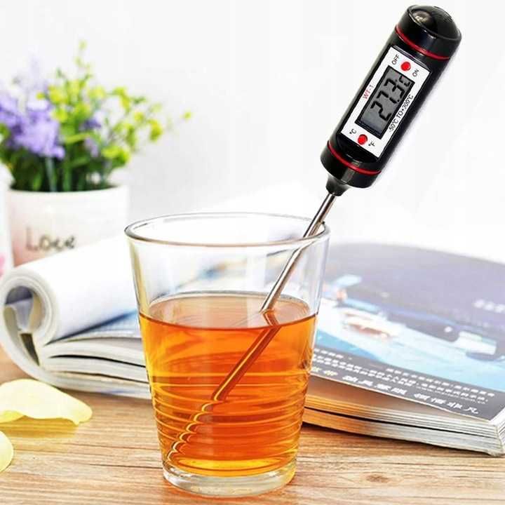 Termometr KUCHENNY SZPILKOWY Elektroniczny LCD CYFROWY do 300°C Super