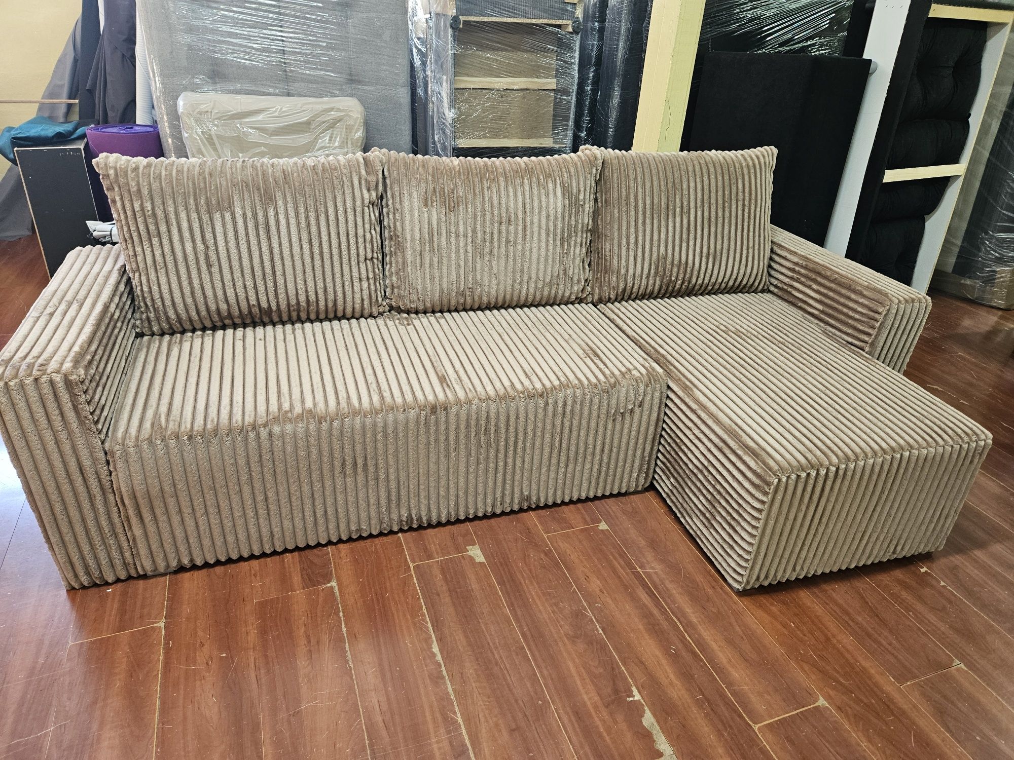 Narożnik Kanapa Sofa Gruby Sztruks Dostawa Cała Polska