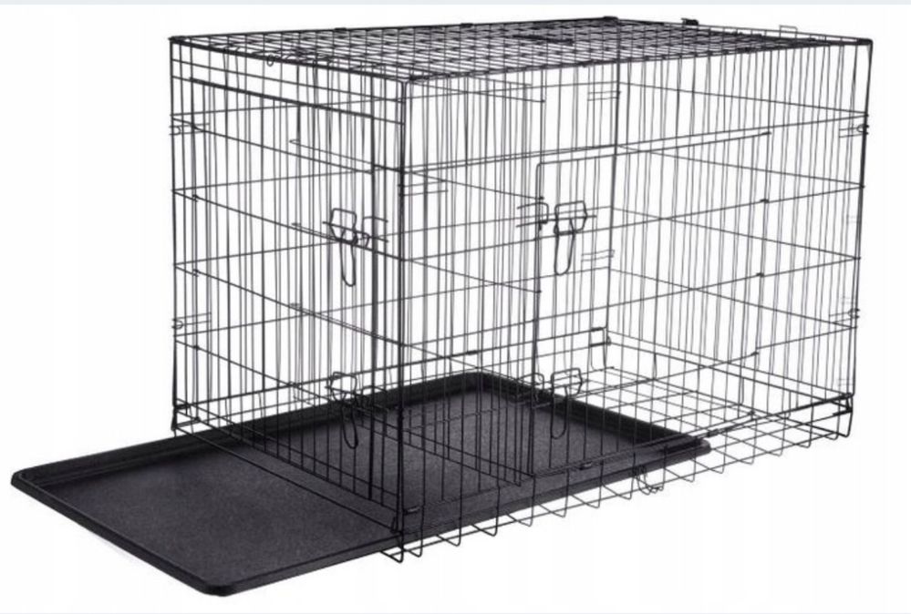 Metalowa Klatka Kojec dla dużego Psa Zwierząt TRANSPORTER 107x69x75 cm