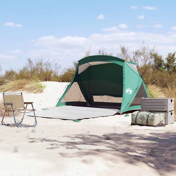 Vidaxl Namiot Plażowy 2-Osobowy Morska Zieleń Wodoodporny