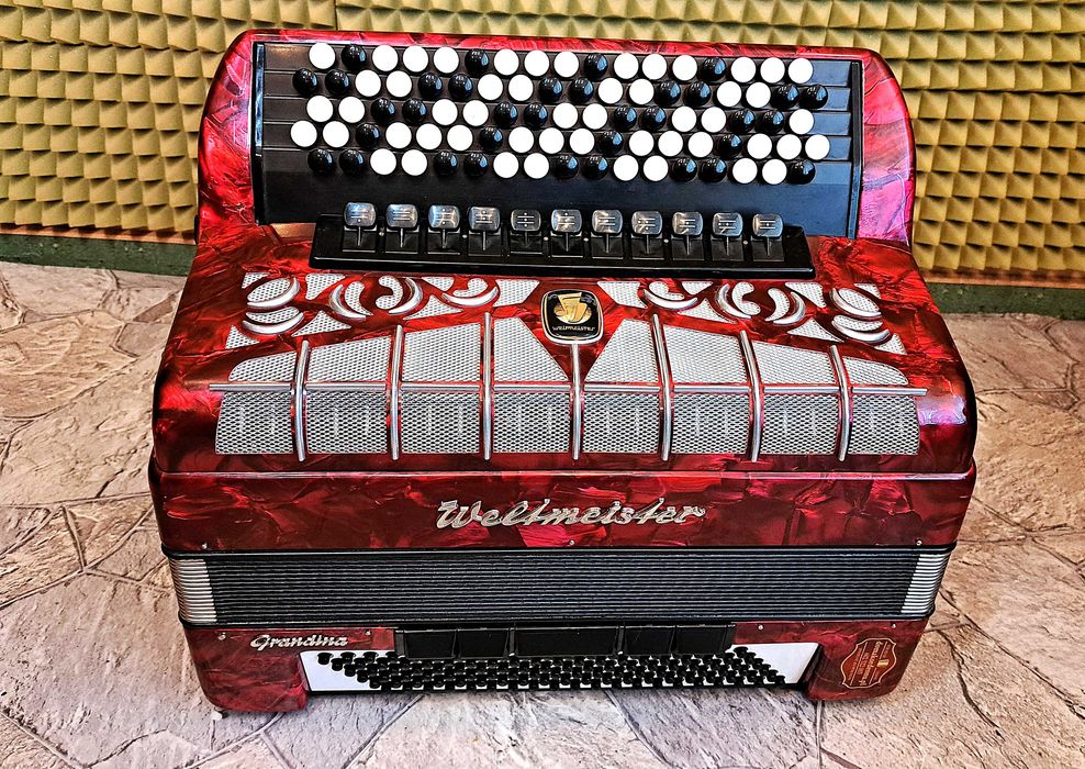 akordeon guzikowy Weltmeister Grandina jak nowy serwis Dom Akordeonu