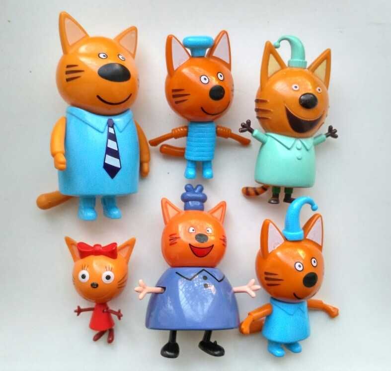 Фигурки Свинка Пеппа Три кота игрушки большие
