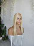 Topper z włosów naturalnych Natalia blond 50 cm tupet uzupełnienie