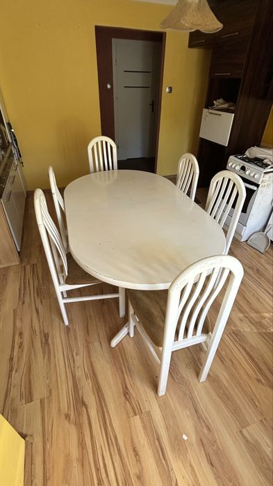 Stół kuchenny + 6 krzeseł